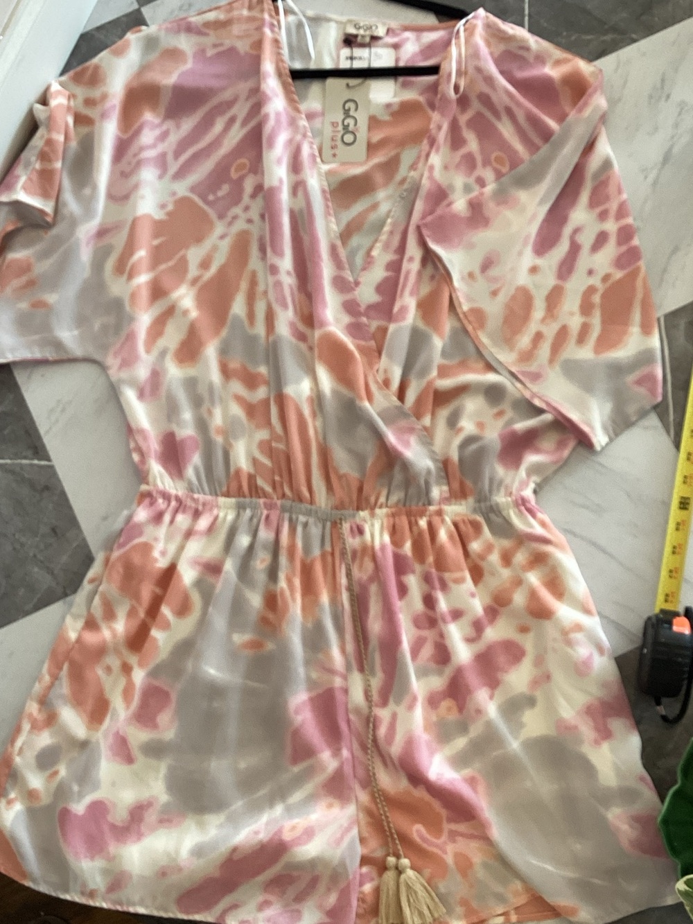 Gucci Pink & Peach Printed Kids One-Piece Romper